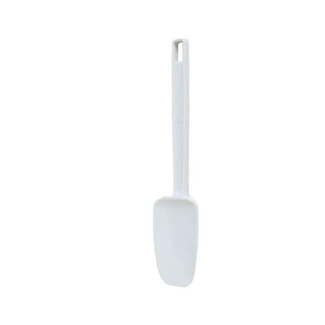 White Rubber Spatula Spoon, 115x75mm, versatile for mixing, stirring, and serving, heat-resistant and dishwasher-safe.