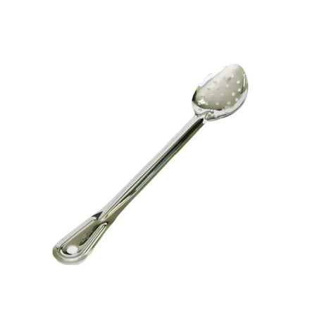 28cm stainless steel perforated basting spoon, ideal for draining liquids and enhancing your cooking experience.