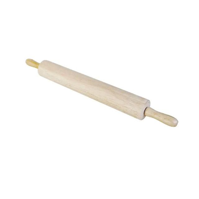 Premium 33cm wooden rolling pin with smooth ball bearings, designed for effortless dough rolling and bakery precision.