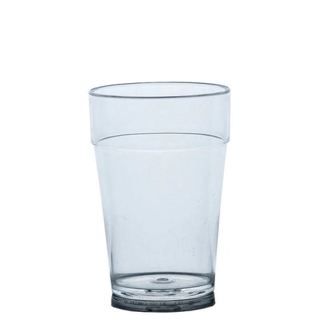 Durable 200ml stackable tumbler, shatter-proof polycarbonate, ideal for drinks; perfect for bars and home use.