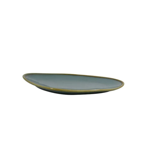 Coast Marine Blue Triangular Plate 250mm, stylish and durable for appetizers or desserts, perfect for elegant dining.