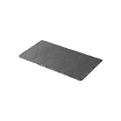 Premium 300x160mm basalt serving plate, perfect for showcasing gourmet dishes with elegant style and heat resistance.