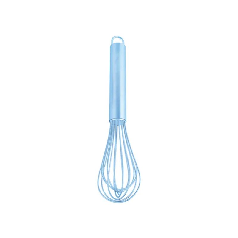 Stainless steel 35cm whisk with 16 wires, perfect for efficient mixing and aerating in any kitchen.