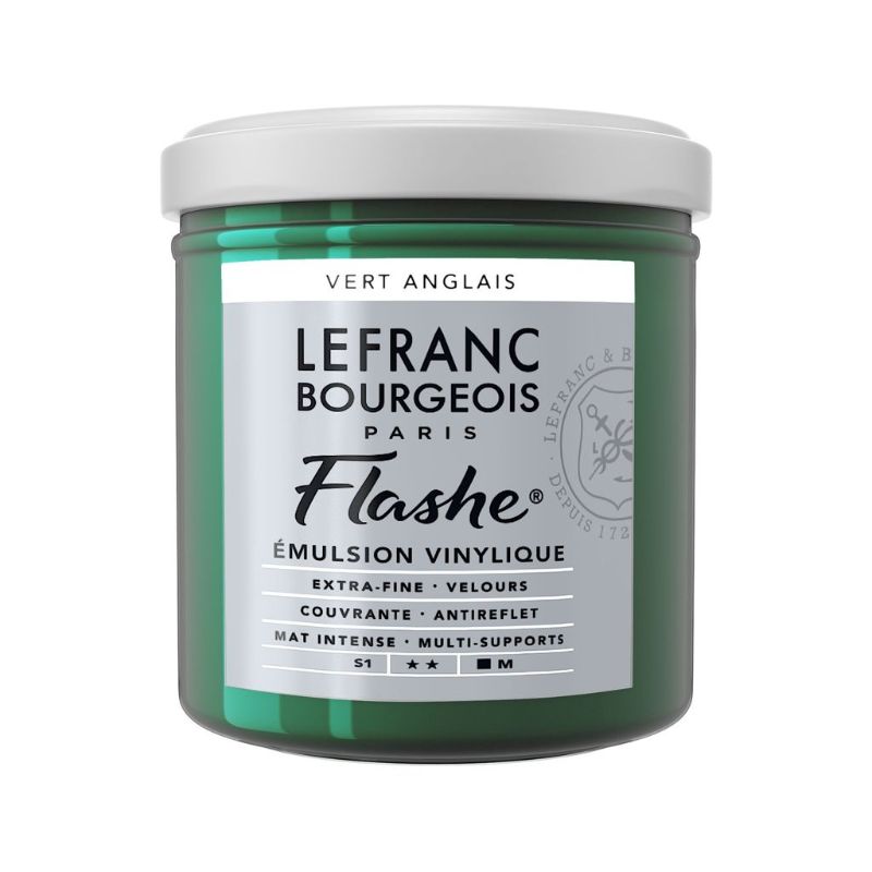 LEFRANC & BOURGEOIS FLASHE ACRYLIC PAINT 125ML - CHROME GREEN 504 S1