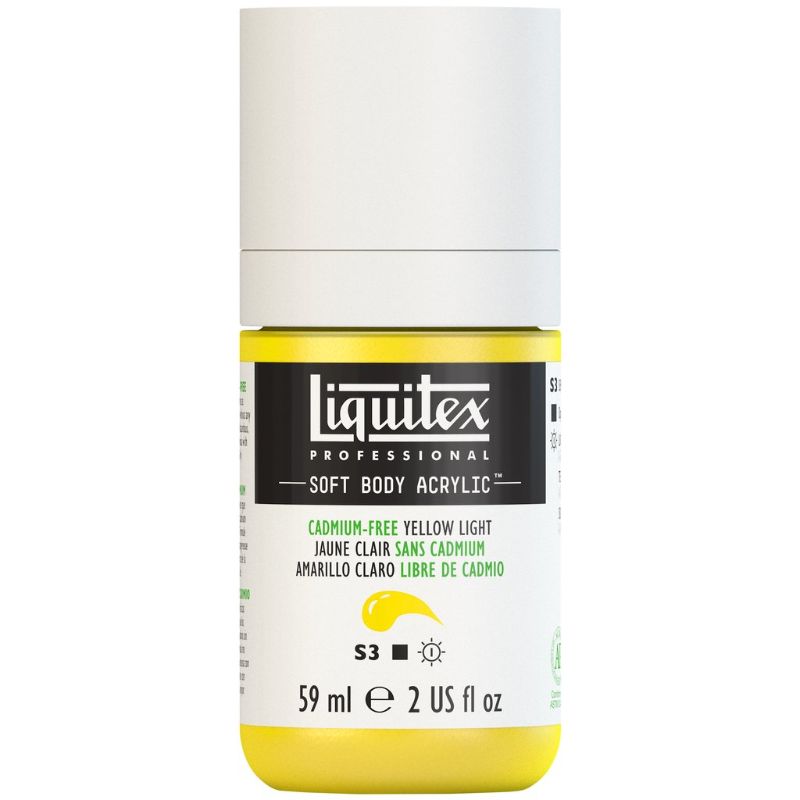 LIQUITEX PROFESSIONAL SOFT BODY ACRYLIC PAINT 59ML - YELLOW LT 889 S3