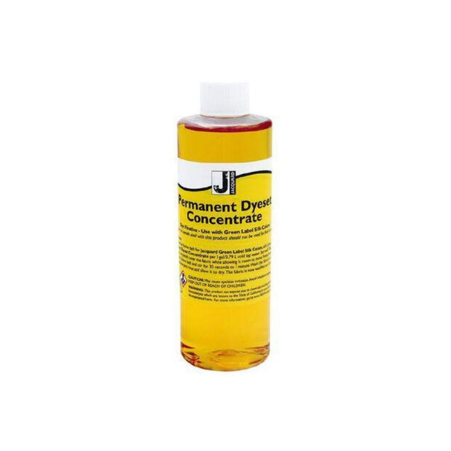 Vibrant Jacquard Permanent DyeSet Concentrate for fabric dyeing, ensures color permanence and brilliance in textiles.