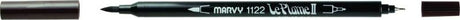 Marvy Le Plume II Dark Brown marker with dual tips for versatile coloring, scrapbooking, and detailed artwork.