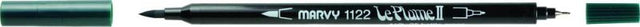 BOTTLE GREEN dual tip marker for artists, featuring a brush and fine tip for versatile crafting and coloring.