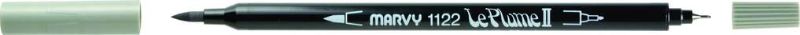 Dual tip ash grey marker pen for versatile artistic expression, perfect for strokes and details in crafts and illustration.