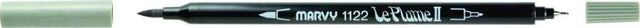 Dual tip ash grey marker pen for versatile artistic expression, perfect for strokes and details in crafts and illustration.