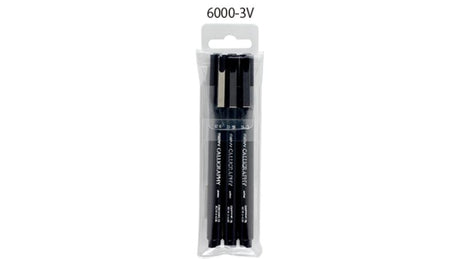 Marvy Calligraphy Pen Set of 3 with flat nibs, ideal for elegant lettering and paper crafts in black ink.