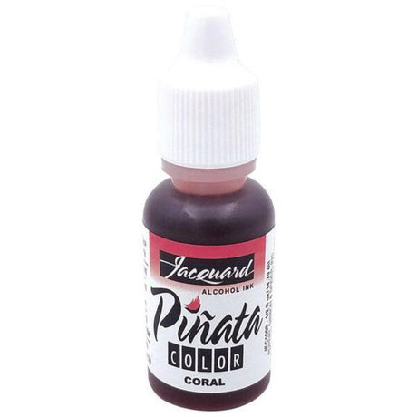 Vibrant JACQUARD PINATA alcohol ink in Coral 008, perfect for crafting and art on various surfaces.