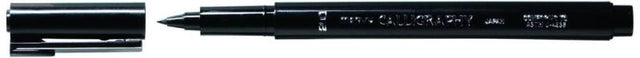 Black Marvy calligraphy pen with 2.0mm flat nib, ideal for bold lettering and intricate designs in various creative projects.