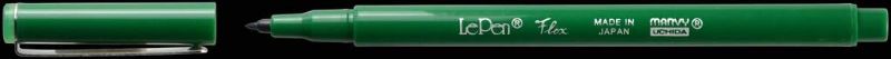 Vibrant Green 4 Marvy Le Pen Flex Marker with super fine brush tip, perfect for hand lettering and detailed artwork.