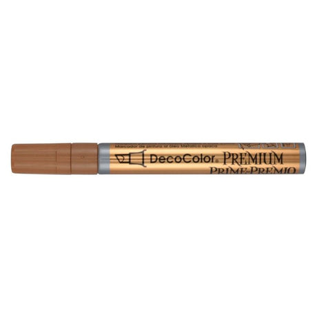 MARVY DECO premium copper paint marker with chisel tip, ideal for vibrant art on various surfaces. Non-toxic and versatile.