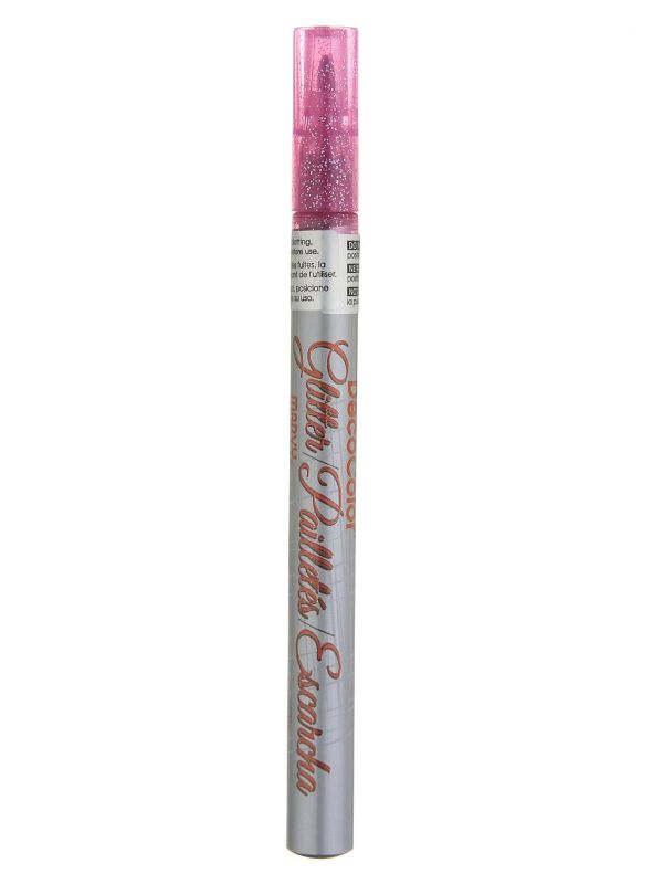 Vibrant Magenta 20 glitter paint marker for precision detailing on crafts, scrapbooks, and clothing decorations.