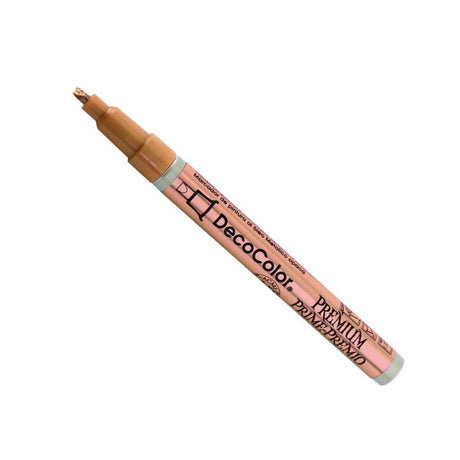 Rose Gold MARVY DECO PREMIUM PAINT MARKER for calligraphy, featuring shiny ink for vibrant highlights on various surfaces.