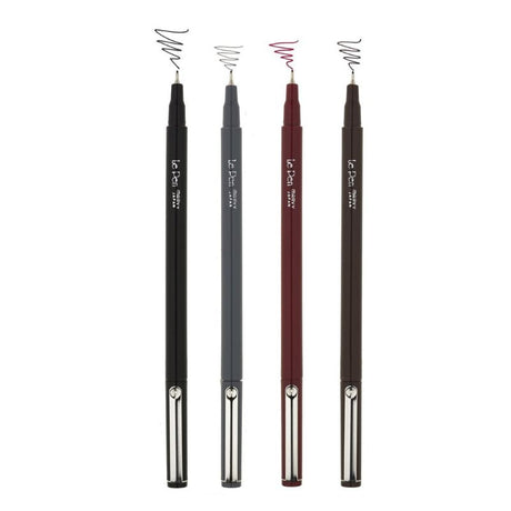 Set of 4 MARVY LE PEN with dark hues, featuring micro-fine tips for precise writing, ideal for journaling and crafting.