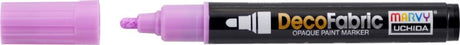 MARVY DECO FABRIC PAINT MARKER #223 in vibrant FL VIOLET for detailed fabric art projects, safe and easy to use for all ages.