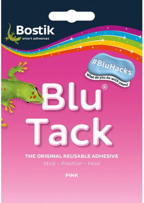 BOSTIK BLUTACK 75G: reusable adhesive for organizing and crafting, safe, clean, and ideal for various surfaces.