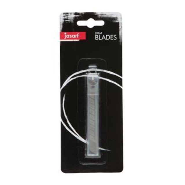 Pack of 10 JASART cutter knife blades, designed for precise cutting, scoring, and trimming in arts and crafts.