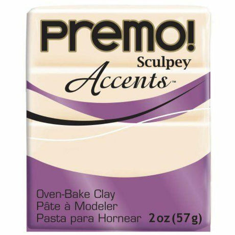 Translucent Sculpey Premo Accent Polymer Clay, ideal for jewelry, sculptures, and detailed designs with a glossy finish.