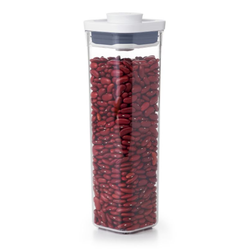 Airtight OXO Good Grips Pop 2.0 Square Container, 0.8L, ideal for pantry organization and keeping dry foods fresh.