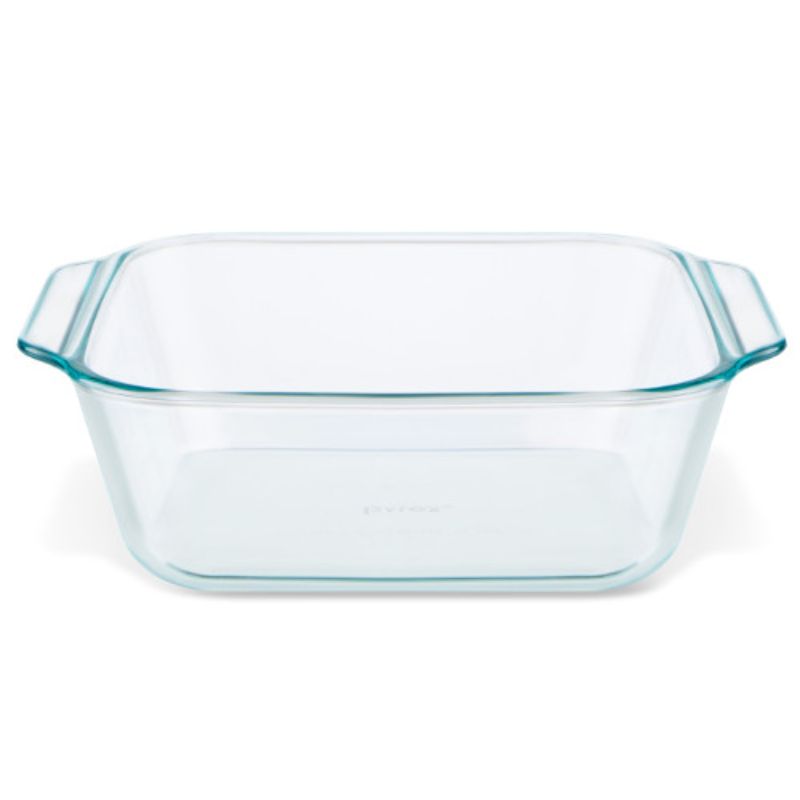 Pyrex Deep Glass Baking Dish Set of 4, 2.5L, durable, versatile, suitable for casseroles and desserts, made in the USA.