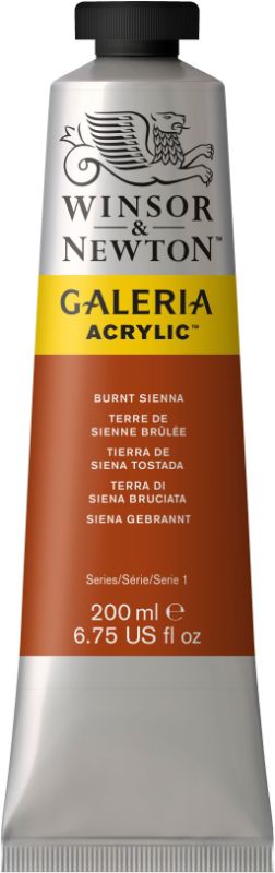 WINSOR & NEWTON GALERIA ACRYLIC PAINT 200ML - BURNT SIENNA S1 074