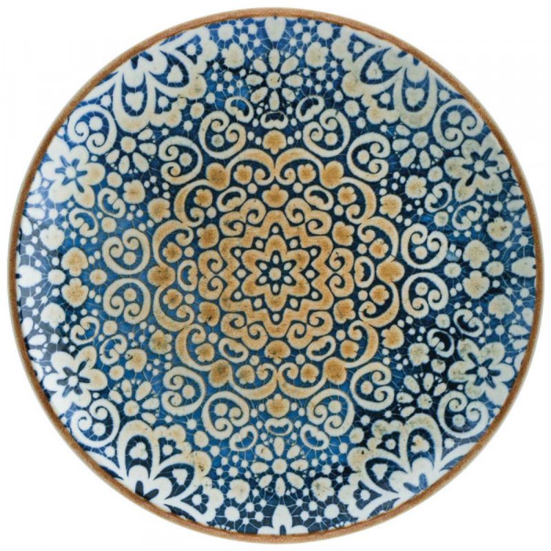 Set of 12 Bonna Alhambra round plates, 210mm, featuring a chip-resistant design and elegant traditional craftsmanship.
