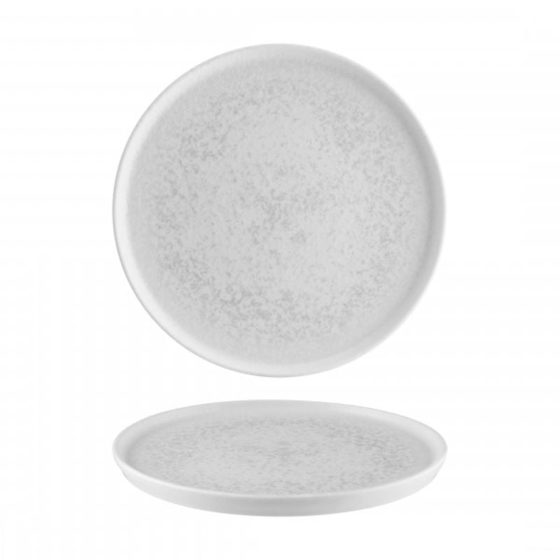 Bonna Lunar White Plate set of 6, 280mm, elegant porcelain with chip and scratch resistance, perfect for versatile dining occasions.