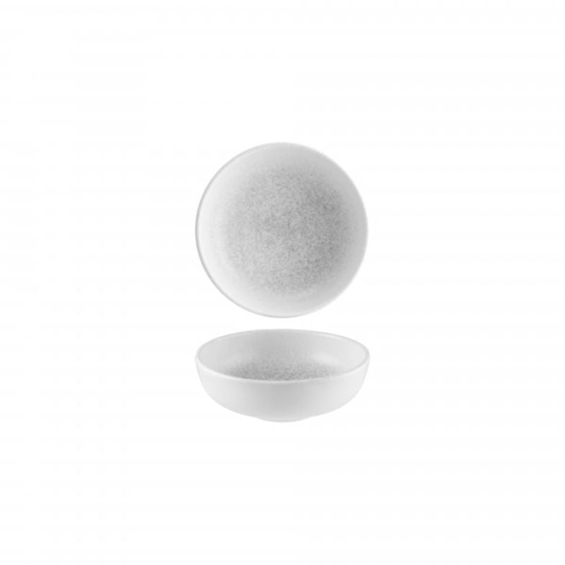 Set of 12 Bonna Lunar White Bowls, 140mm, featuring modern elegance and durability for casual or formal dining.