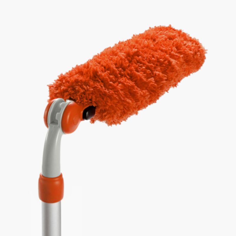 OXO Goodgrips Microfiber Dust Refill features a large head for efficient dusting, unsnaps for easy washing, eco-friendly design.