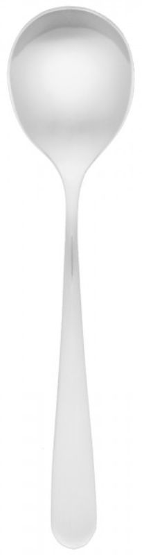 Elegant set of 12 Luxor fruit spoons made from durable stainless steel, featuring a polished mirror finish for refined dining.