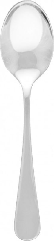 Elegant set of 12 stainless steel teaspoons with mirrored finish and teardrop handles, perfect for any dining occasion.