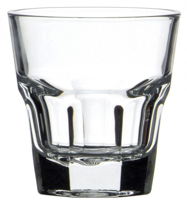 Set of 12 elegant 140ml Pasabahce Casablanca Rocks glasses, perfect for whiskey, cocktails, and juices, made in Turkey.