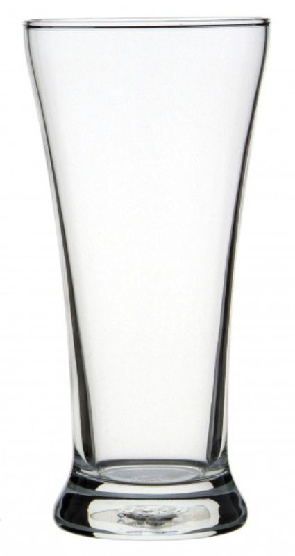 Set of 6 Ocean pilsner glasses, 340ml each, featuring modern design and exceptional clarity for enjoying lighter beers.