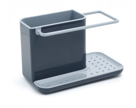 Joseph Joseph Sink Caddy: an organized kitchen sink solution with storage for bottles, hangers for dishcloths, and a drainage system.