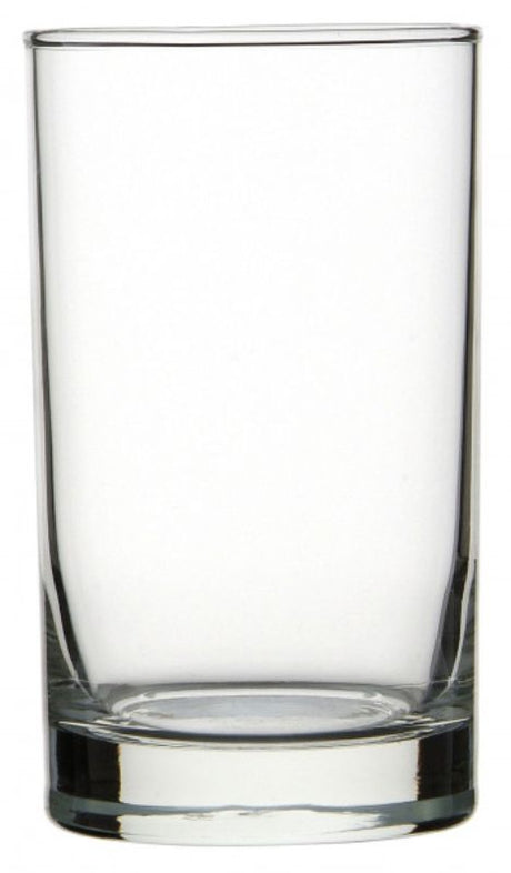 Set of 6 elegant straight-sided tumblers for juice and beverages, crafted from premium glass by Ocean Glass, Thailand.