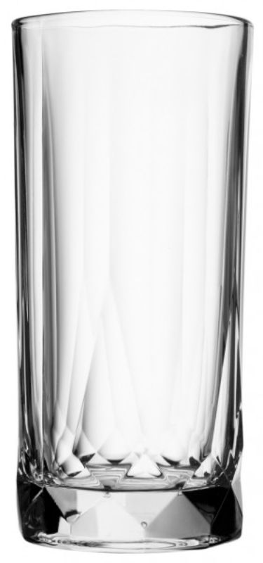 Set of 6 vintage-style Connexion glasses, 400ml, featuring a crystal-like cut for elegant beverage presentation.