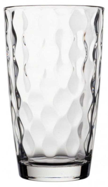 Set of 6 Bormioli Rocco Silk Coolers, 470ml, featuring elegant faceted design for cocktails and drinks with crushed ice.