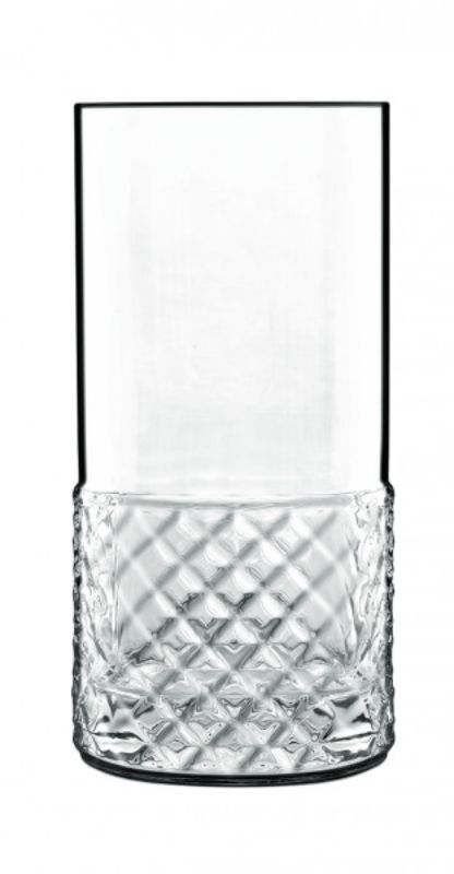 Set of 4 Luigi Bormioli Roma Beverage tumblers, 480ml, vintage cut-glass design, lead-free crystal, dishwasher safe.