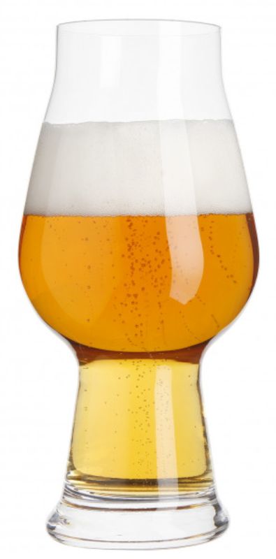 Set of 6 Luigi Bormioli Birrateque IPA glasses, designed for enhancing craft beer flavors with a stylish tapered shape.