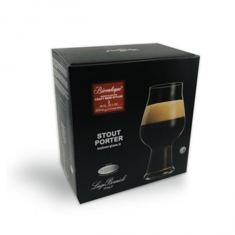 Elegant Luigi Bormioli Birrateque Stout glasses, enhancing craft beer tastings with premium design and clarity.