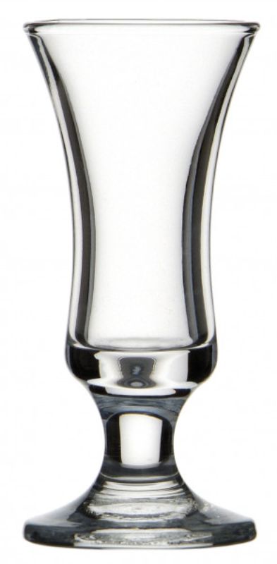 Set of 12 elegant 30ml tulip-shaped liqueur glasses with sturdy base and premium clarity, perfect for any occasion.