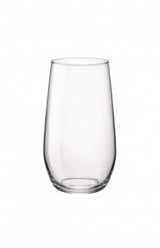 Set of 6 Bormioli Rocco Electra HiBall glasses, 390ml, lead-free crystal with elegant, modern design for cocktails and drinks.
