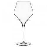 Set of 6 Luigi Bormioli Supremo Burgundy glasses, 650ml, crafted from lead-free crystal for elegance and durability.