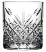 Elegant set of 12 Pasabahce Timeless DOF tumblers, featuring classic cut crystal design for a sophisticated drinking experience.