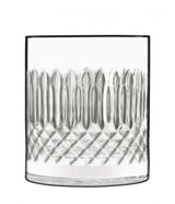 Set of 4 Luigi Bormioli Diamante DOF glasses, 380ml, featuring lead-free crystal, break-resistant design, and precision laser-cut rims.