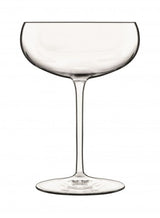 Set of 4 Luigi Bormioli Talismano 300ml martini glasses, crystal-clear with fine rims, perfect for elegant cocktails.